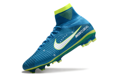 Nike Zoom Mercurial Superfly 5 Elite FG Football Boots - Blue/White/Yellow