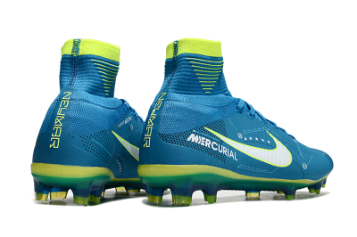 Nike Zoom Mercurial Superfly 5 Elite FG Football Boots - Blue/White/Yellow