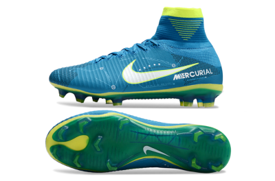 Nike Zoom Mercurial Superfly 5 Elite FG Football Boots - Blue/White/Yellow