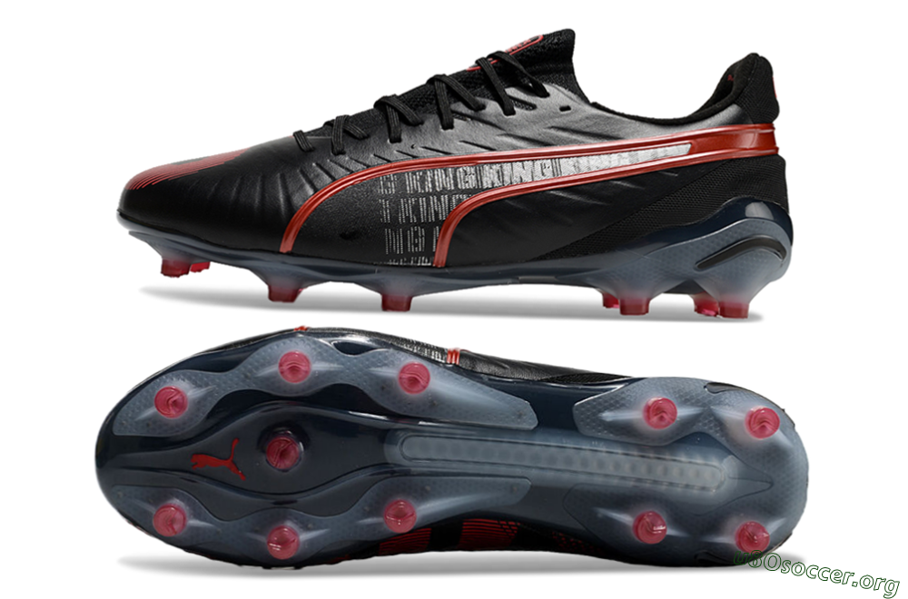 Puma King Ultimate Launch Edition FG Football Boots - Black/Red 1