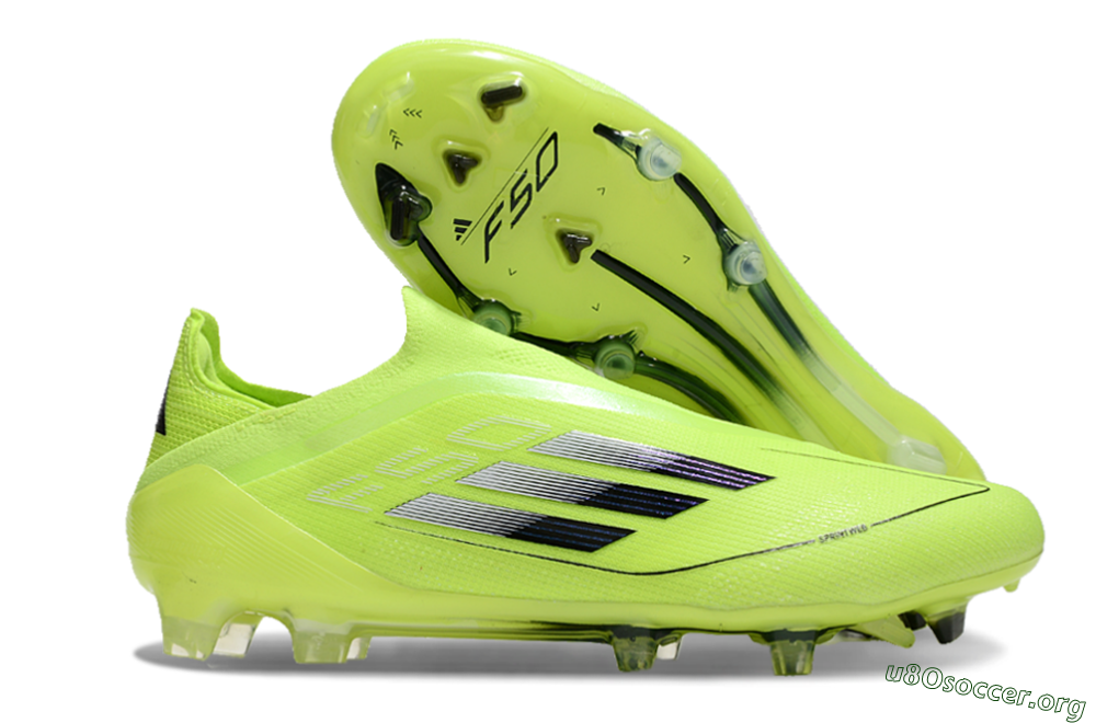 Adidas F50 Elite Laceless FG Football Boots - Yellow/Black 2