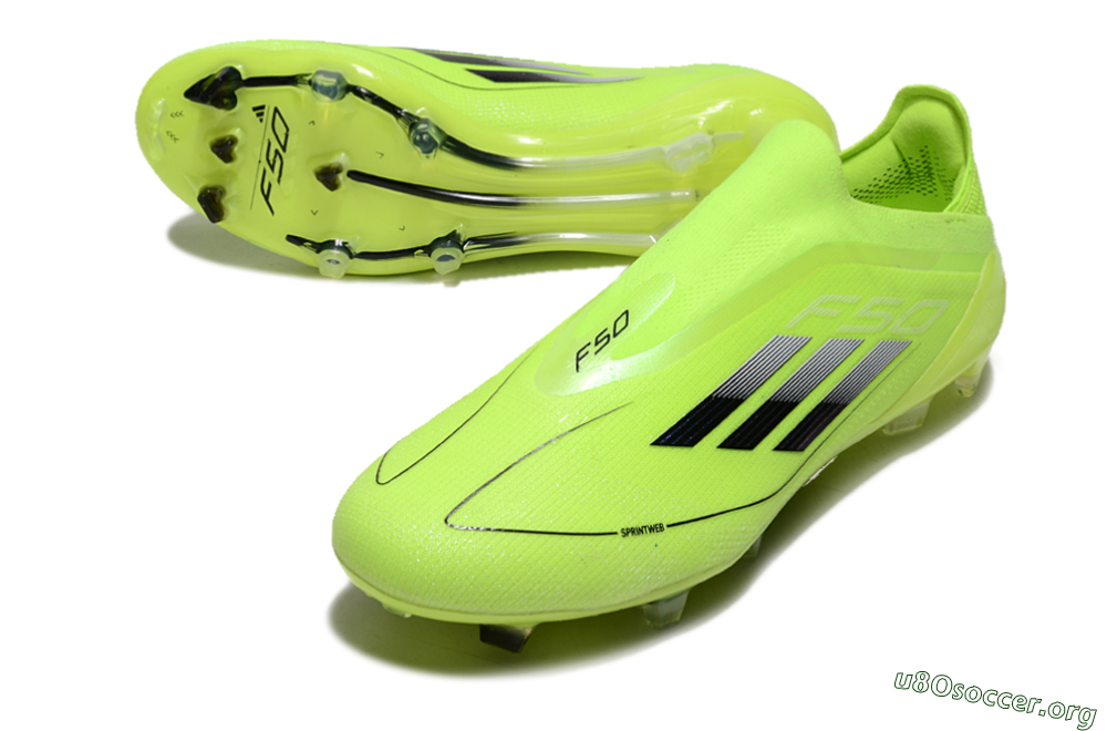 Adidas F50 Elite Laceless FG Football Boots - Yellow/Black 0