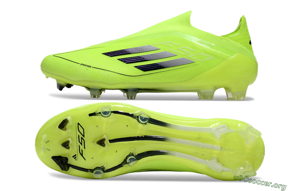 Adidas F50 Elite Laceless FG Football Boots - Yellow/Black 1