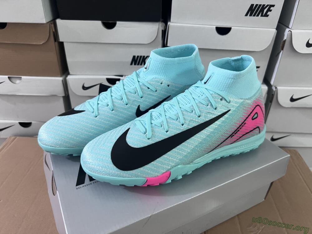 Nike Air Zoom Mercurial Superfly 10 Elite TF Football Shoes - Green/Pink/Black