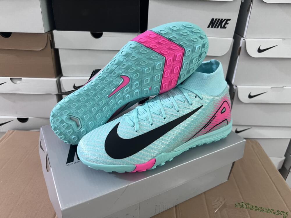 Nike Air Zoom Mercurial Superfly 10 Elite TF Football Shoes - Green/Pink/Black