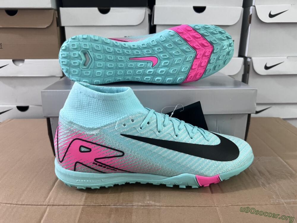 Nike Air Zoom Mercurial Superfly 10 Elite TF Football Shoes - Green/Pink/Black