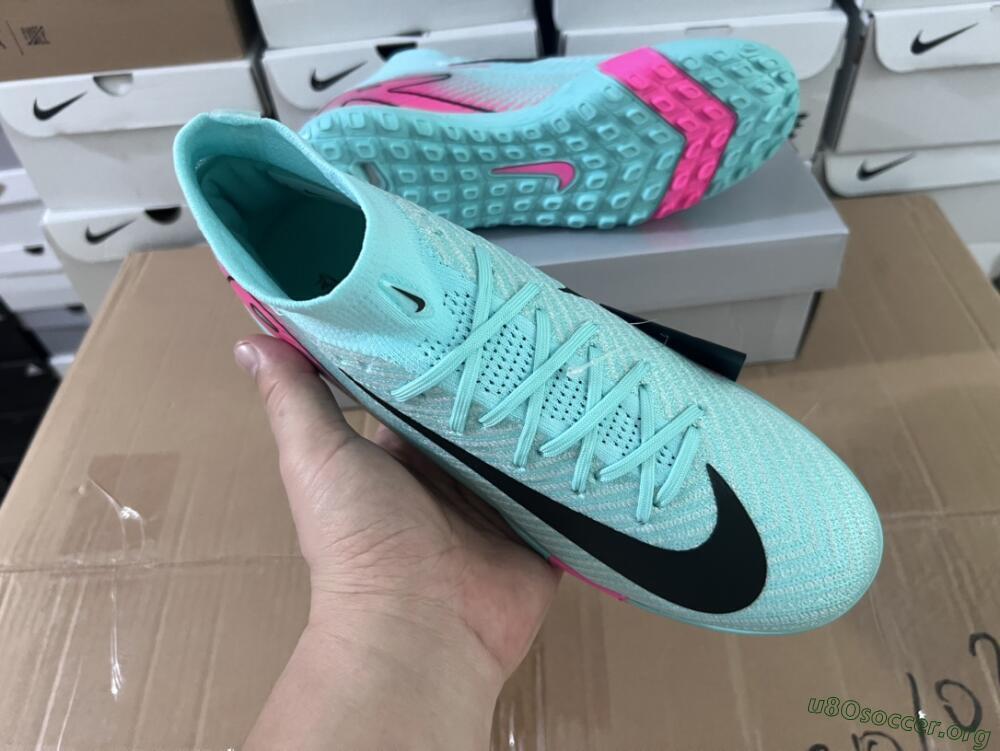 Nike Air Zoom Mercurial Superfly 10 Elite TF Football Shoes - Green/Pink/Black
