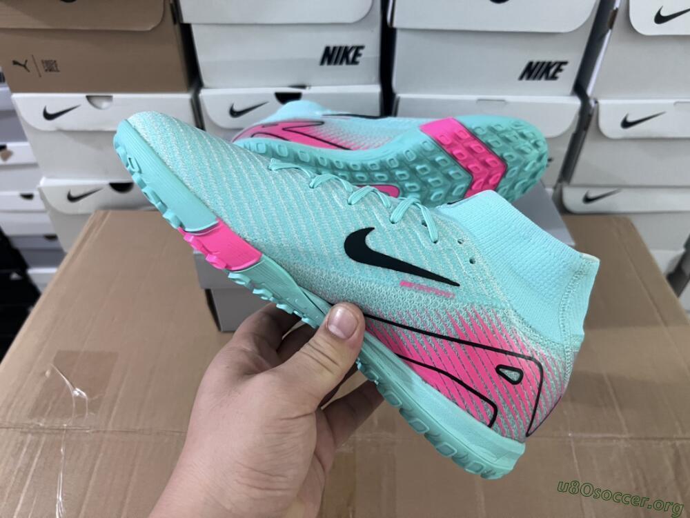Nike Air Zoom Mercurial Superfly 10 Elite TF Football Shoes - Green/Pink/Black