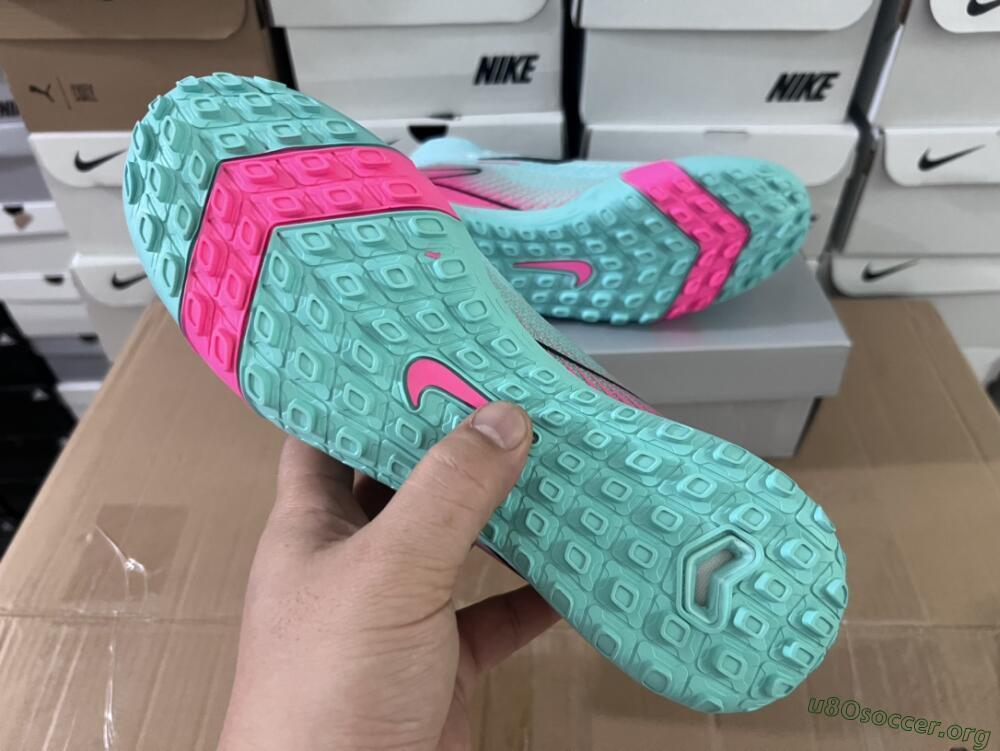 Nike Air Zoom Mercurial Superfly 10 Elite TF Football Shoes - Green/Pink/Black