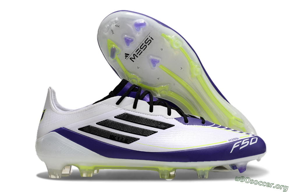 Adidas F50 Elite FG Football Boots - White/Purple/Black/Yellow 2