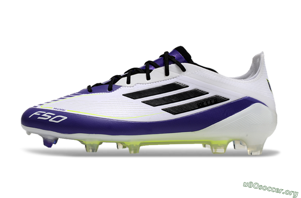 Adidas F50 Elite FG Football Boots - White/Purple/Black/Yellow 3