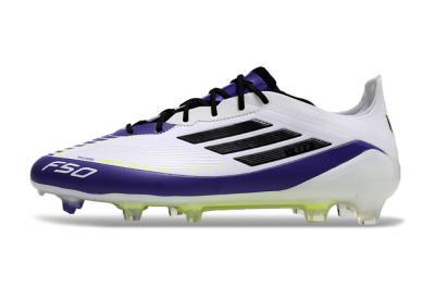 Adidas F50 Elite FG Football Boots - White/Purple/Black/Yellow