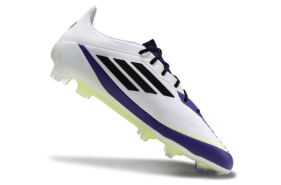 Adidas F50 Elite FG Football Boots - White/Purple/Black/Yellow