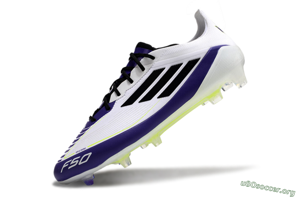 Adidas F50 Elite FG Football Boots - White/Purple/Black/Yellow 5