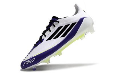 Adidas F50 Elite FG Football Boots - White/Purple/Black/Yellow