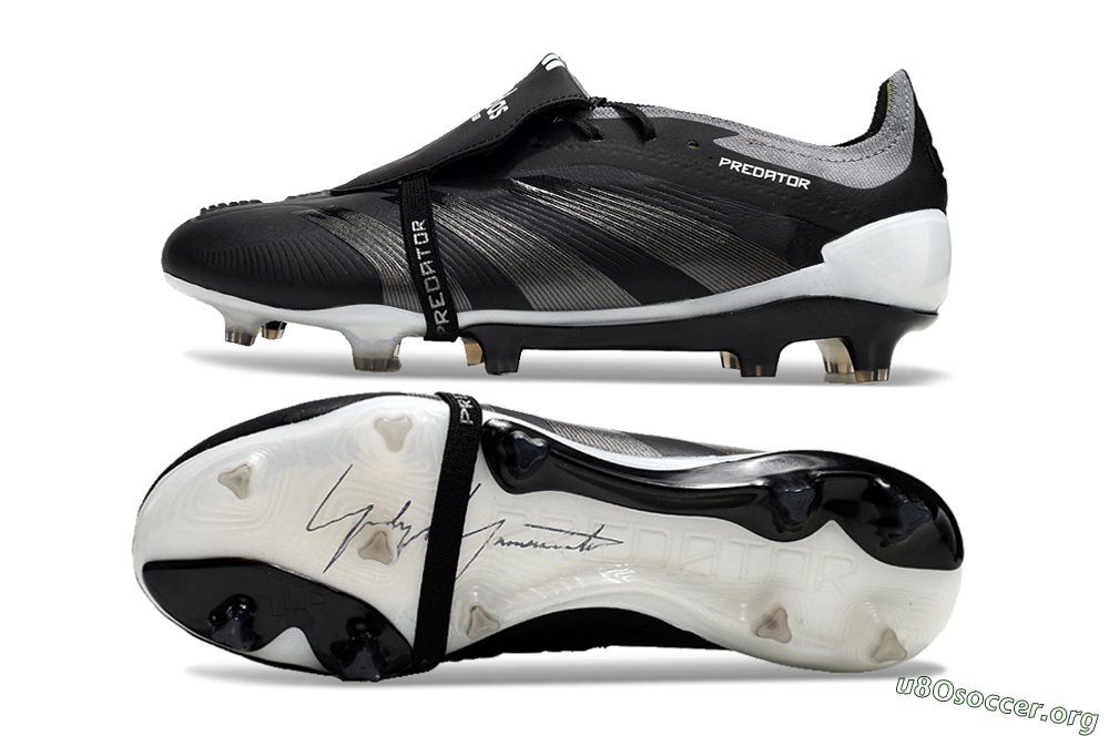 Adidas Predator Elite Foldover Tongue FG Football Boots - Black/Grey/White 1