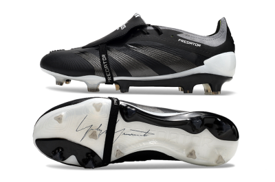 Adidas Predator Elite Foldover Tongue FG Football Boots - Black/Grey/White
