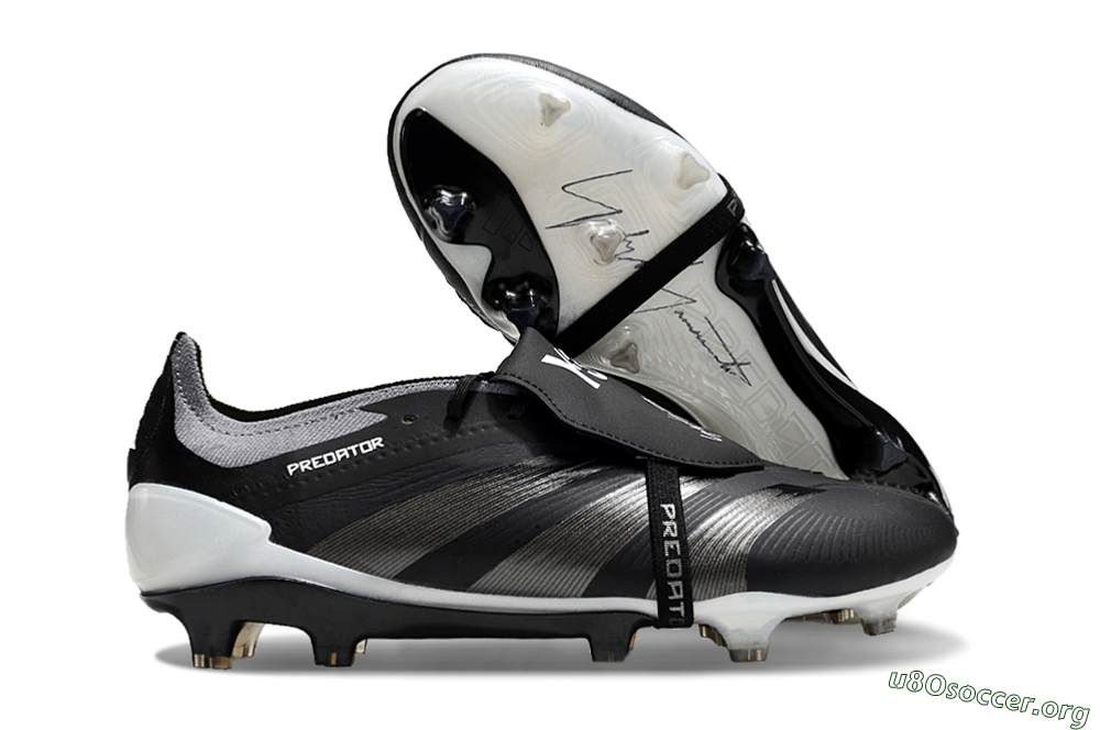 Adidas Predator Elite Foldover Tongue FG Football Boots - Black/Grey/White 2