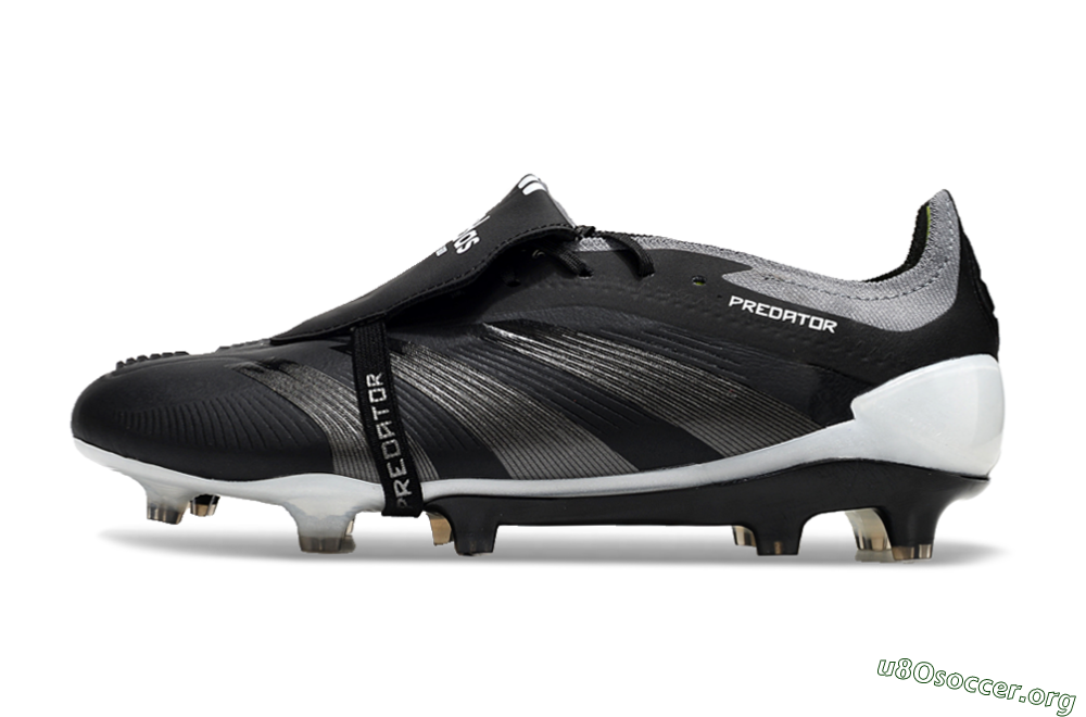 Adidas Predator Elite Foldover Tongue FG Football Boots - Black/Grey/White 3