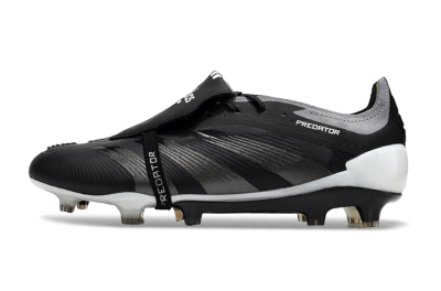 Adidas Predator Elite Foldover Tongue FG Football Boots - Black/Grey/White