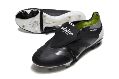 Adidas Predator Elite Foldover Tongue FG Football Boots - Black/Grey/White