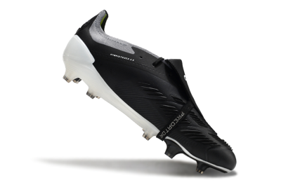 Adidas Predator Elite Foldover Tongue FG Football Boots - Black/Grey/White