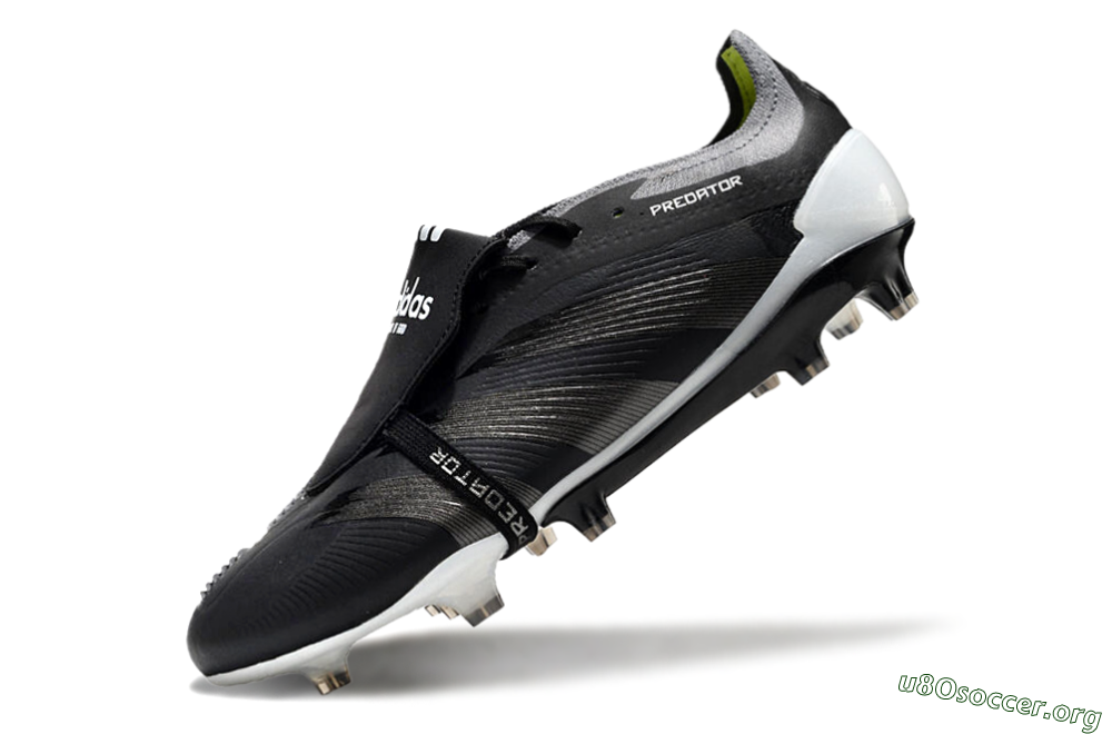Adidas Predator Elite Foldover Tongue FG Football Boots - Black/Grey/White 5