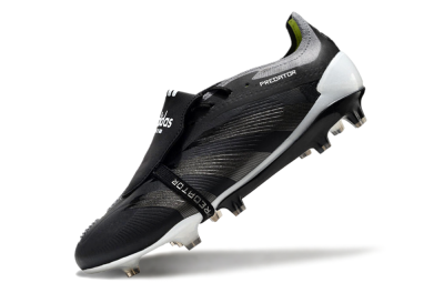 Adidas Predator Elite Foldover Tongue FG Football Boots - Black/Grey/White