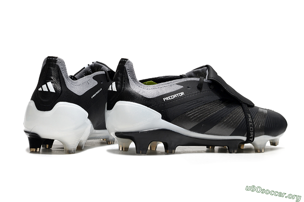 Adidas Predator Elite Foldover Tongue FG Football Boots - Black/Grey/White 6