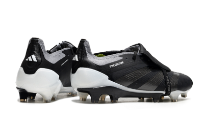 Adidas Predator Elite Foldover Tongue FG Football Boots - Black/Grey/White