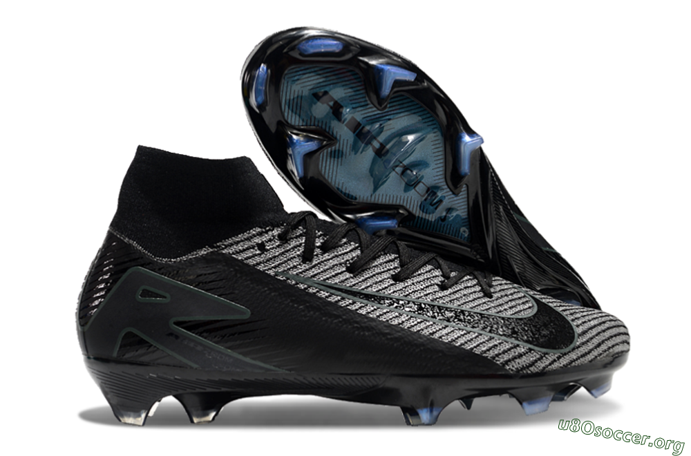 Nike Air Zoom Mercurial Superfly 10 Elite FG Football Boots - Black/Grey/Jade 2