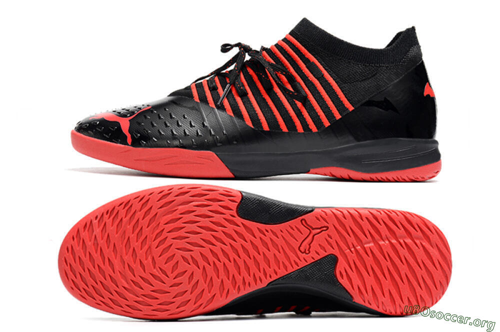 Puma Future Z 1.3 Teazer IC Football Shoes - Black/Red 1
