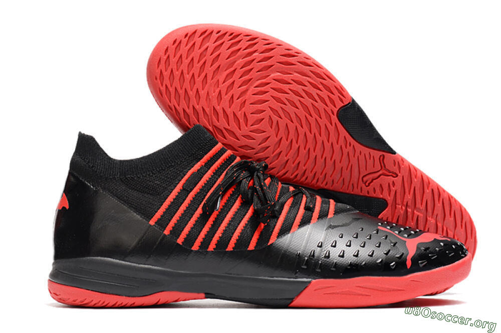 Puma Future Z 1.3 Teazer IC Football Shoes - Black/Red 2