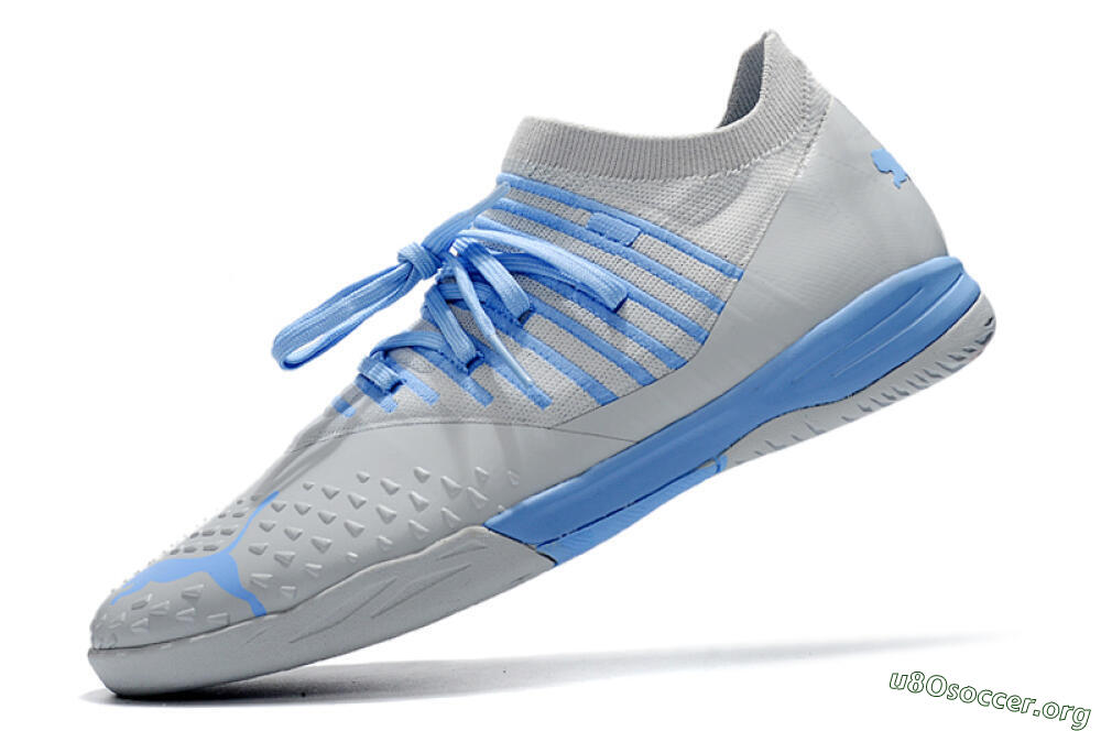 Puma Future Z 1.3 Teazer IC Football Shoes - Silver/Blue 5