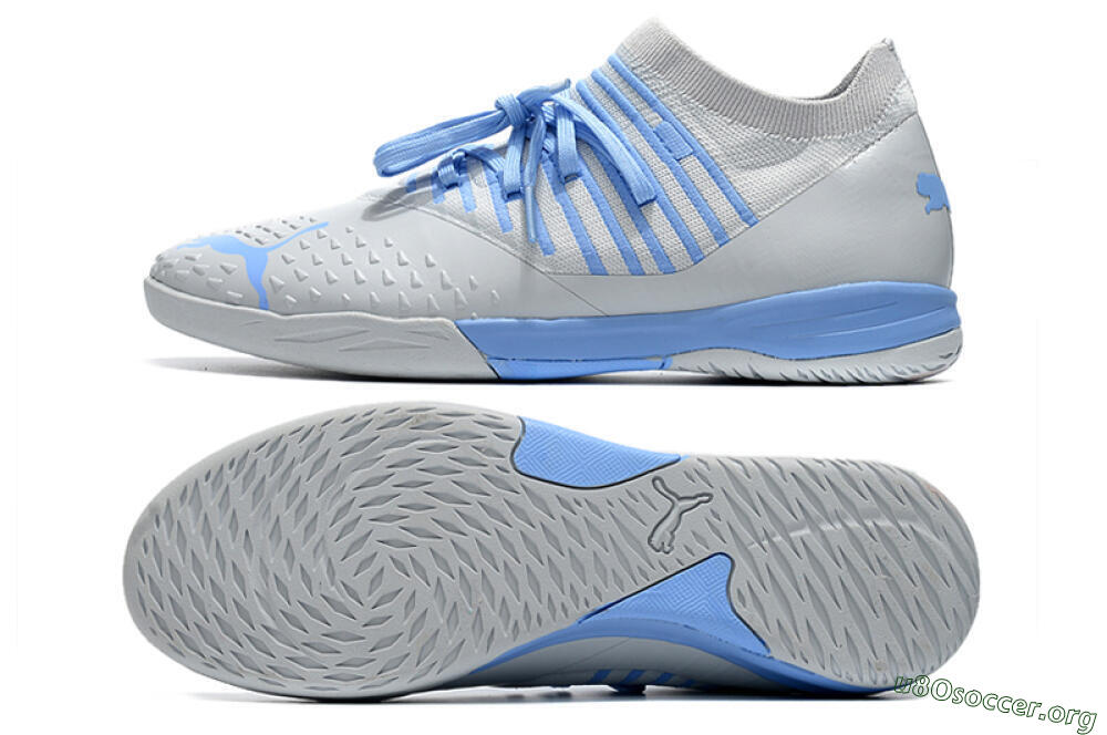 Puma Future Z 1.3 Teazer IC Football Shoes - Silver/Blue 1