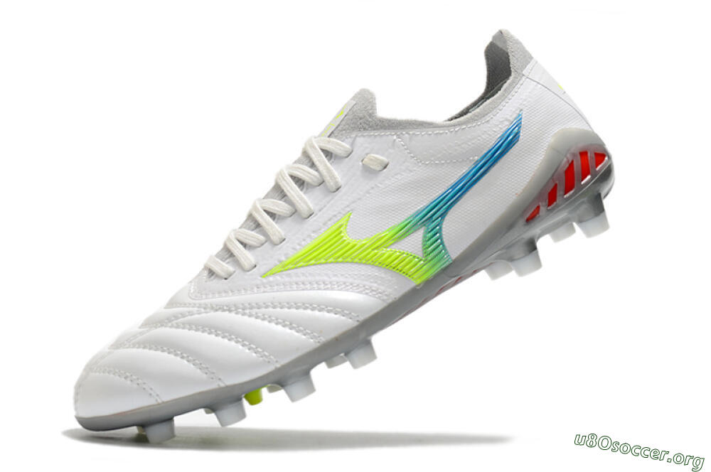 Mizuno Morelia Neo 3 FG Football Boots - White/Rainbow/Silver 5