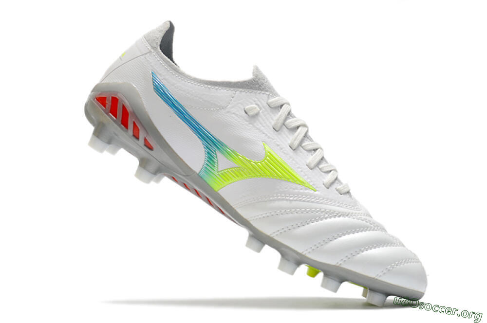 Mizuno Morelia Neo 3 FG Football Boots - White/Rainbow/Silver 4