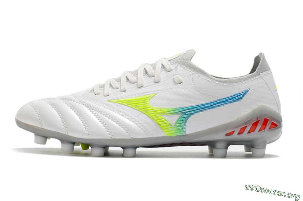 Mizuno Morelia Neo 3 FG Football Boots - White/Rainbow/Silver 3