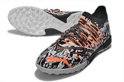 Puma Future Z 1.3 Teazer TF Football Shoes - White/Black/Orange
