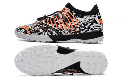 Puma Future Z 1.3 Teazer TF Football Shoes - White/Black/Orange