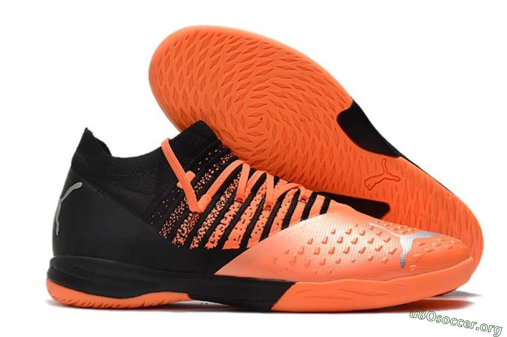 Puma Future Z 1.3 Teazer IC Football Shoes - Orange/Black/Silver 2