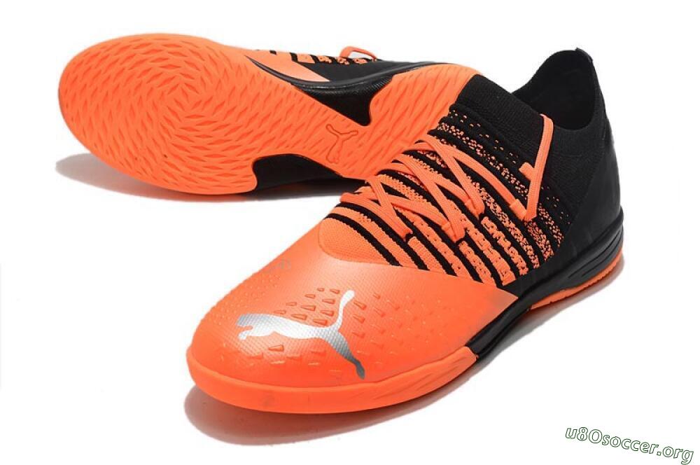 Puma Future Z 1.3 Teazer IC Football Shoes - Orange/Black/Silver 0