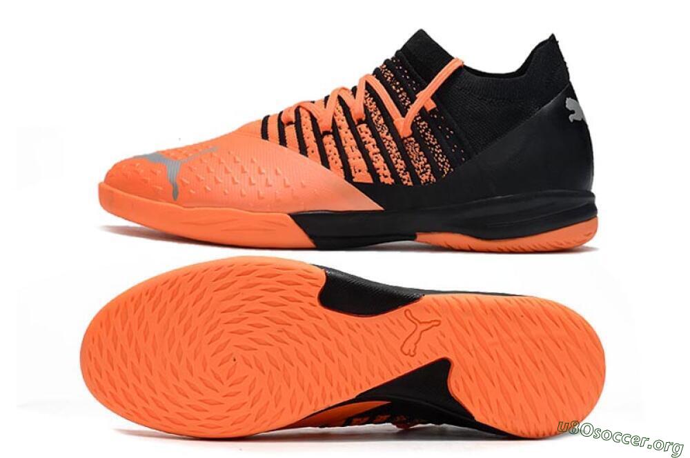 Puma Future Z 1.3 Teazer IC Football Shoes - Orange/Black/Silver 1