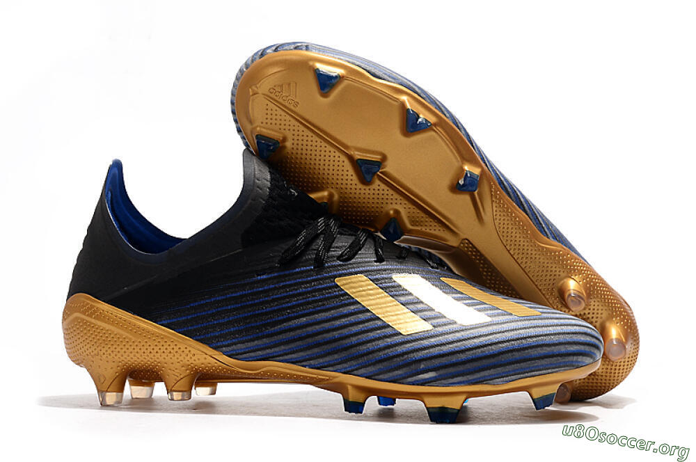 Adidas X 19.1 FG Football Boots - Blue/Black/Gold 2