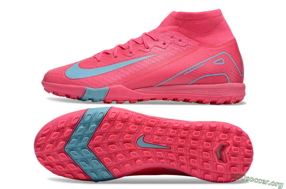 Nike Air Zoom Mercurial Superfly 10 Elite TF Football Shoes - Pink/Red/Jade 7