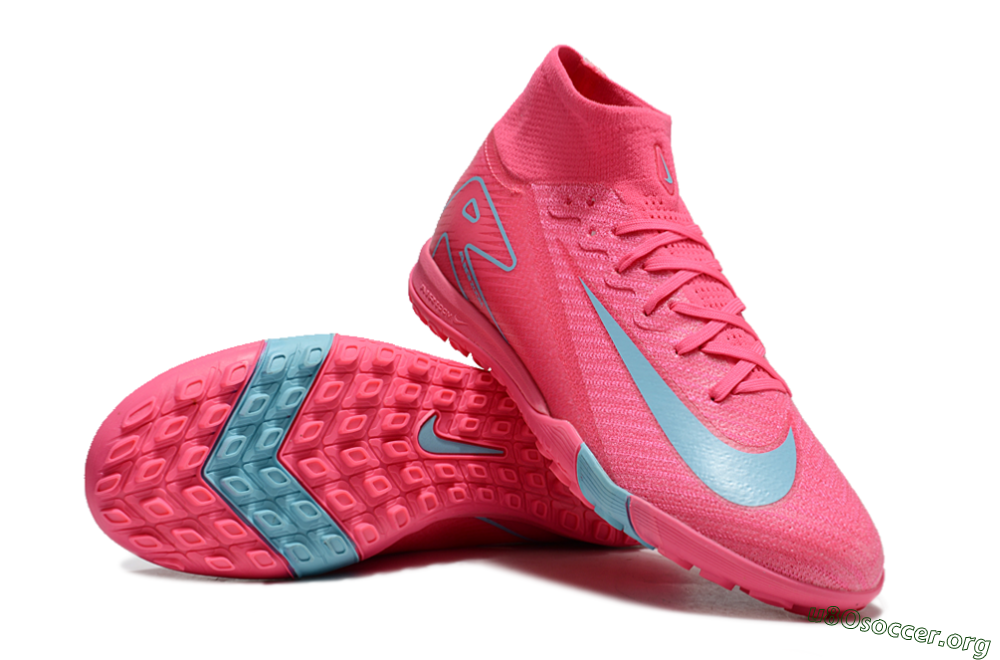 Nike Air Zoom Mercurial Superfly 10 Elite TF Football Shoes - Pink/Red/Jade 3