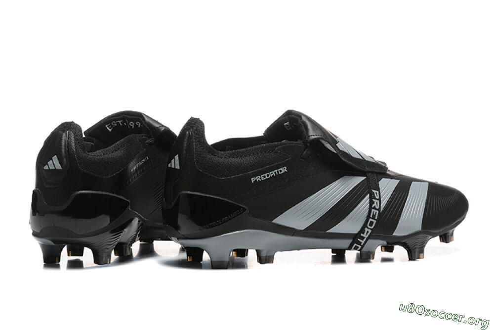 Adidas Predator Elite Foldover Tongue FG Football Boots - Black/Silver/White 9