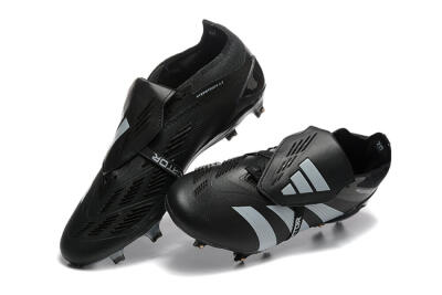 Adidas Predator Elite Foldover Tongue FG Football Boots - Black/Silver/White