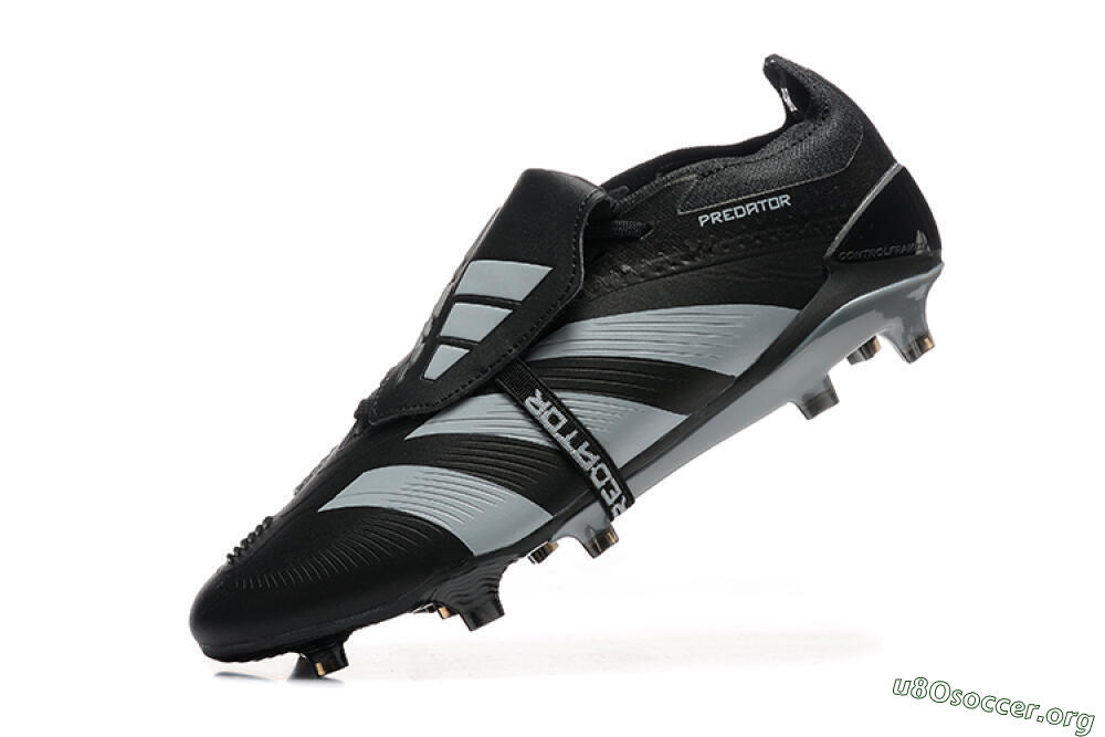 Adidas Predator Elite Foldover Tongue FG Football Boots - Black/Silver/White 8