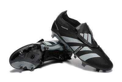 Adidas Predator Elite Foldover Tongue FG Football Boots - Black/Silver/White